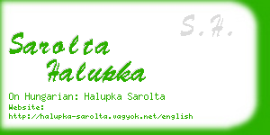 sarolta halupka business card